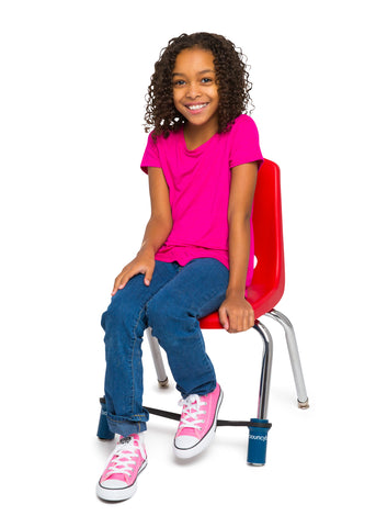 A Young Girl Sitting On a Chair with a Bouncyband