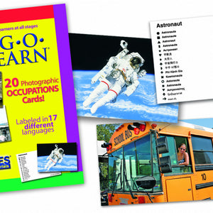 Lang-O-Learn Occupation Cards- astronaut and school bus