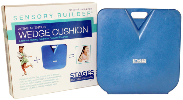 Stages Learning Sensory Balance Cushion for Yoga, Autism, ADHD,  Occupational Therapy, Blue (SLM2101)