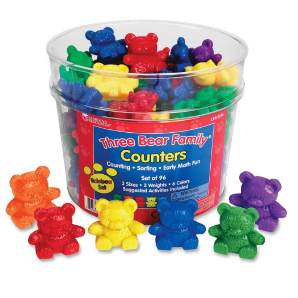 Three Bear Family: Bear Sorting and Counting Set, Set of 96