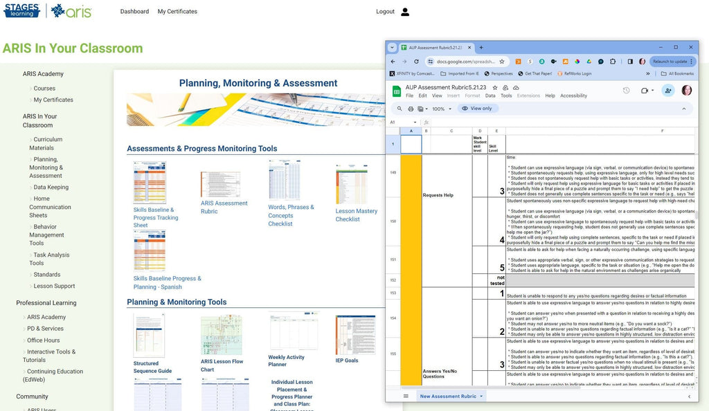 Language Builder ARIS Autism Curriculum Resource Hub Subscription ...