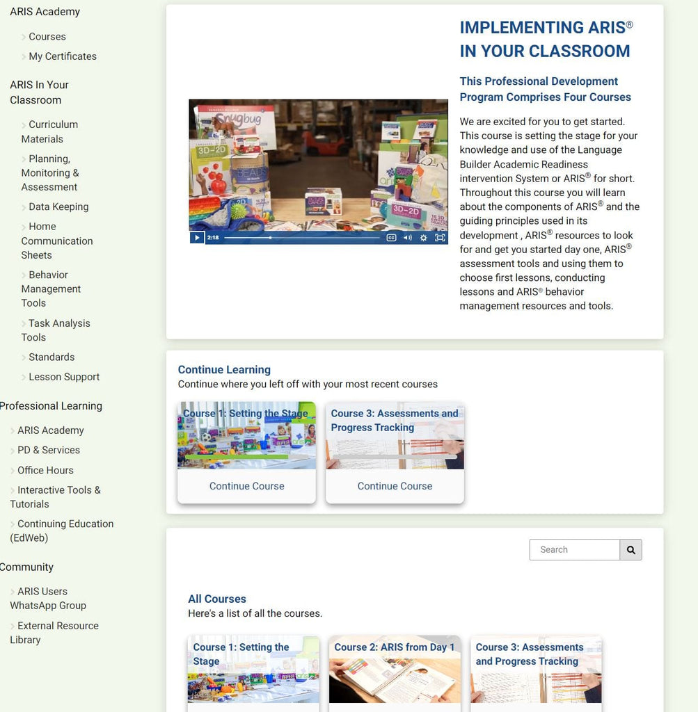 Language Builder ARIS Autism Curriculum Resource Hub Subscription ...