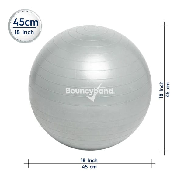 Weighted Yoga/Balance Ball Chair For Kids Up to 5' Tall- Silver