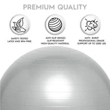 Weighted Yoga/Balance Ball Chair For Kids Up to 5' Tall- Silver