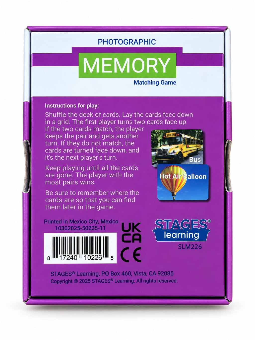 Vehicles Memory Game