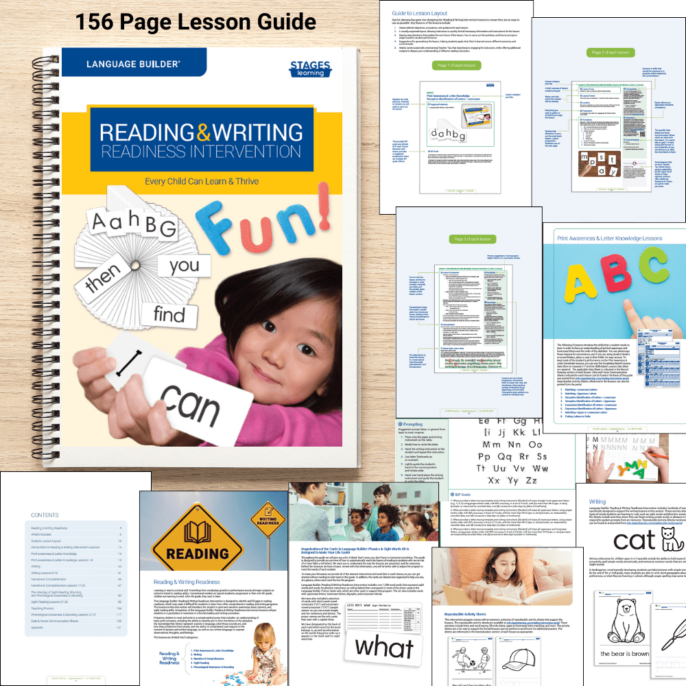 Language Builder: Reading & Writing Readiness Intervention Kit