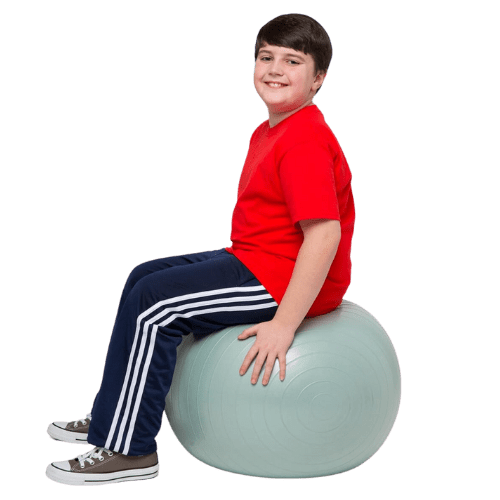 Weighted Yoga/Balance Ball Chair For Kids and Adults Up to 5'6" Tall- Silver