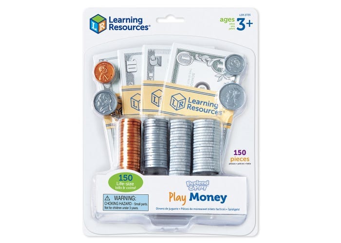 Play Money Learning Resources Pretend & Play Stages Learning Materials