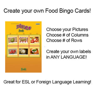 Print Custom Fun Foods Bingo Cards