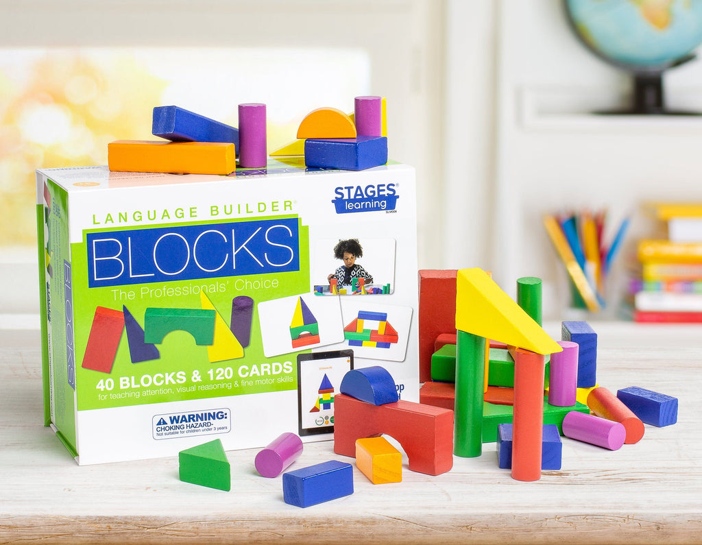 Language Builder Blocks for Autism Education Stages Learning Materials