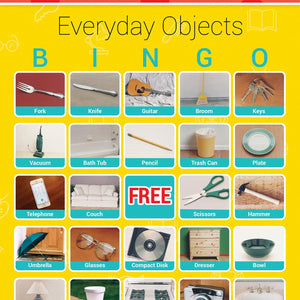Everyday Objects Bingo- Picture Recognition Game