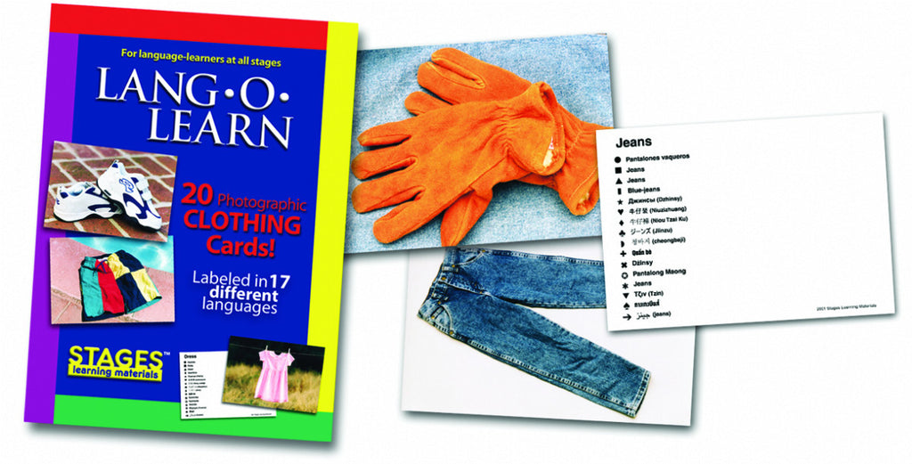 Lang-O-Learn Clothing Cards for learning basic language skills to preschool age children