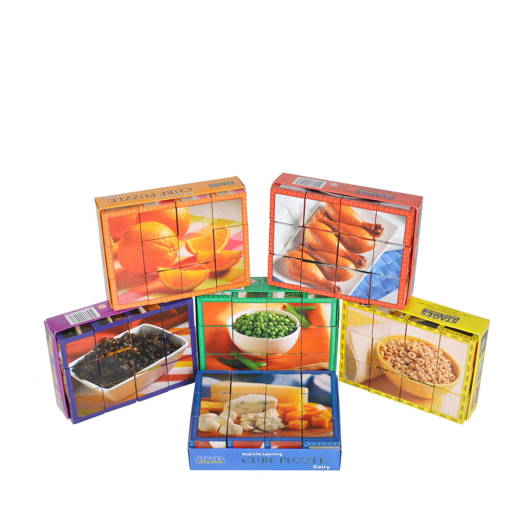 Food Group Puzzle Kit for hand-eye coordination and spatial awareness practice.