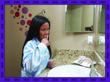 Healthy Habits Puzzle- A young girl brushing her teeth in front of a bathroom mirror