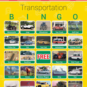 Transportation Bingo Game